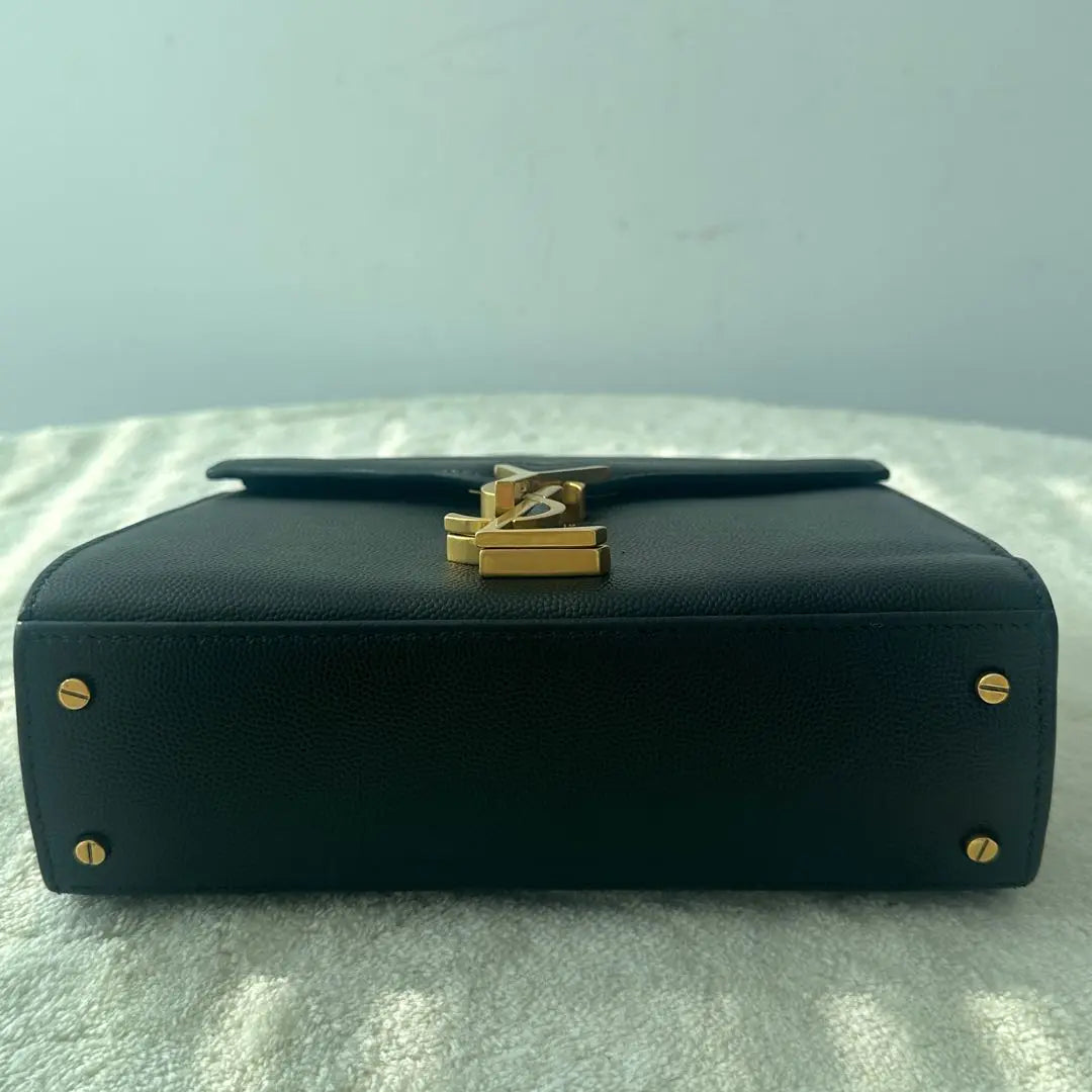 【#119】Pre-owned YSL Cassandra Mini Black Caviar Handbag HZ2512040&&