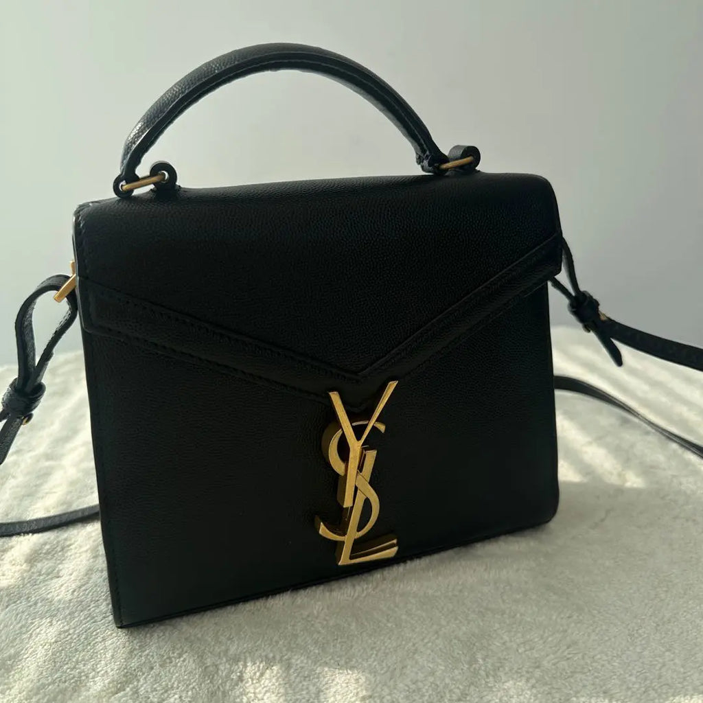【#119】Pre-owned YSL Cassandra Mini Black Caviar Handbag HZ2512040&&