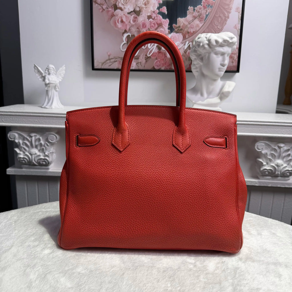【#013】Pre-owned Hermès Birkin 30 Red(2R) Togo Leather R stamp Handbag HZ260202014