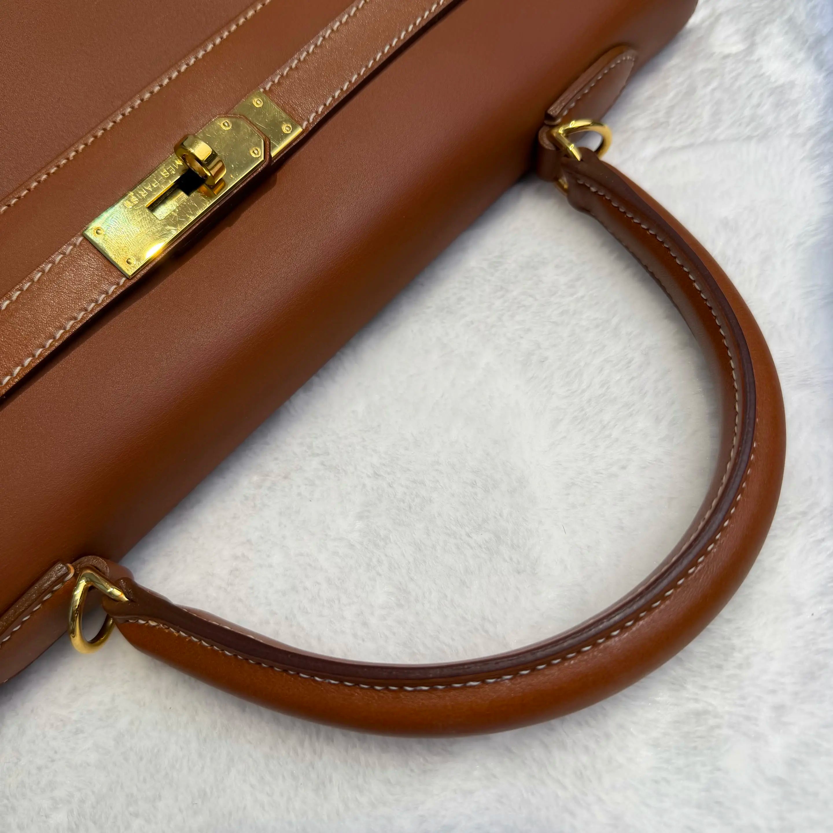 【#012】Pre-owned Hermès Kelly 35 GoldBrown(37) Epsom Leather Q Stamp Handbag HZ260120013
