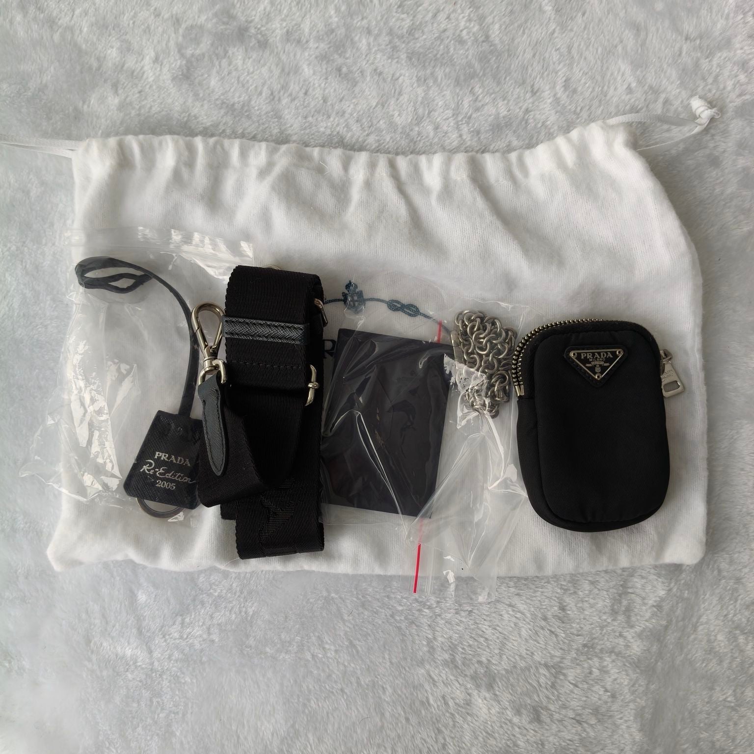 【#163】Pre-owned PRADA Re-Edition Mini Black Nylon and Calfskin Crossbody Bag HZ260304&&