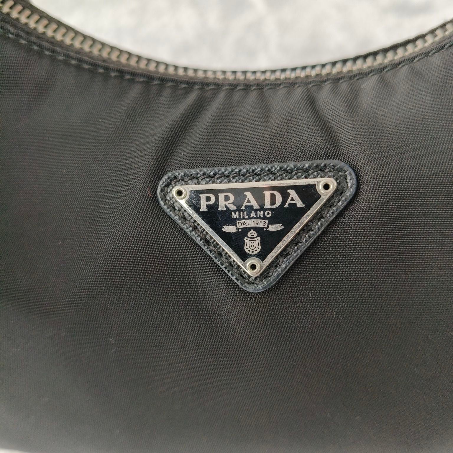 【#163】Pre-owned PRADA Re-Edition Mini Black Nylon and Calfskin Crossbody Bag HZ260304&&
