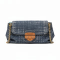 【#169】Pre-owned PRADA Vintage Blue Denim Contrast Stitching Shoulder Bag HZ251203&&