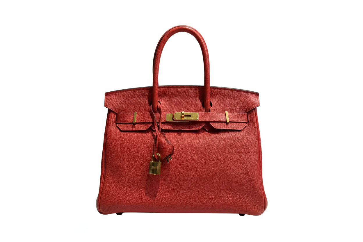 【#013】Pre-owned Hermès Birkin 30 Red(2R) Togo Leather R stamp Handbag HZ260202014