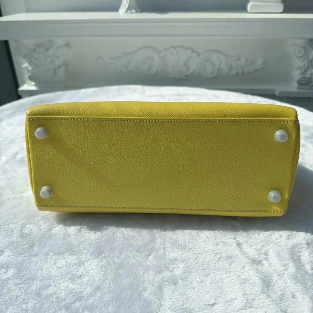 【#017】Pre-owned Hermès Kelly 28 Lime Epsom Leather Handbag HZ260211011