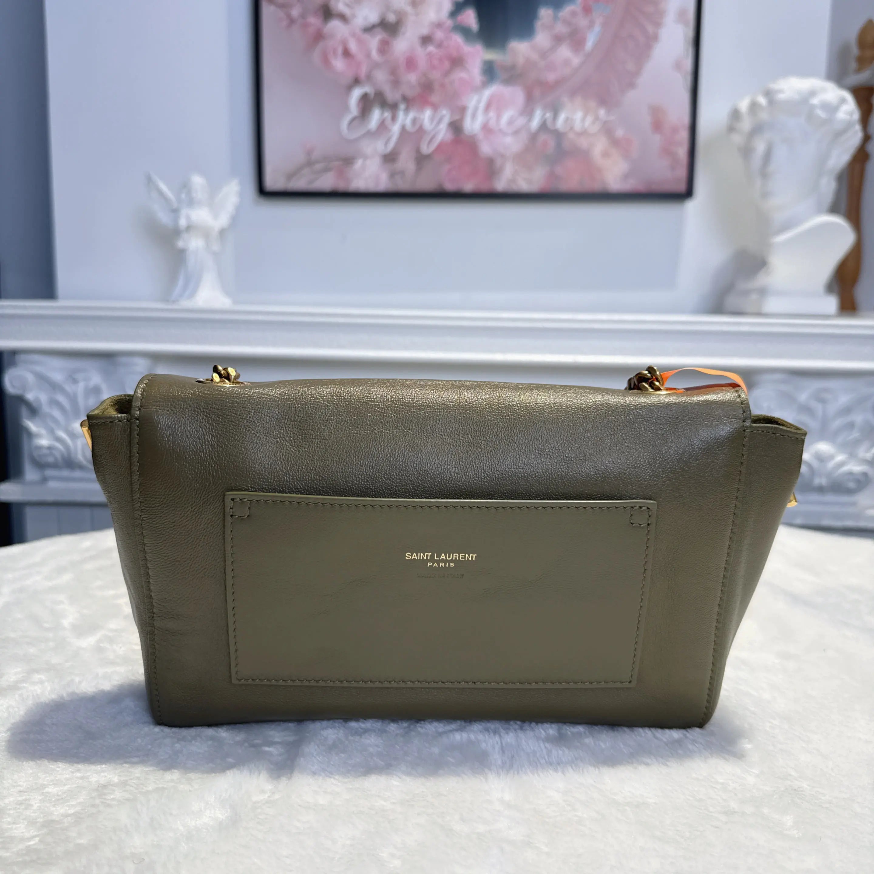 【#123】Pre-owned YSL Reversible Kate Medium Green Calfskin Crossbody Bag HZ2512250&&
