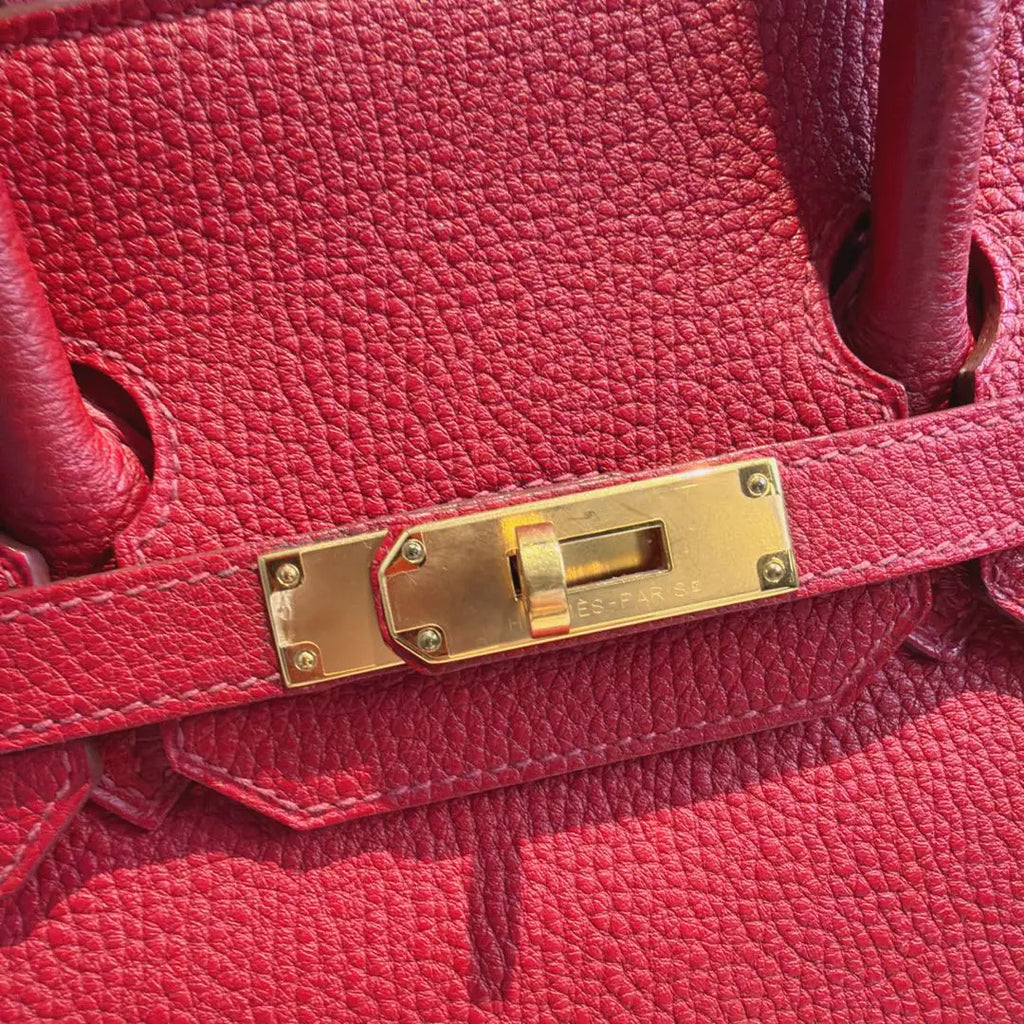 【#206】Pre-owned Hermès Birkin 35 Bag Rouge Garance Togo Leather HZ260110011
