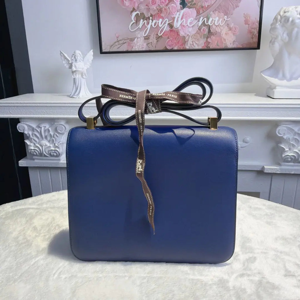 【#011】Pre-owned Hermès Constance 24 Deep Blue Epsom Leather X Stamp Handbag HZ260110016