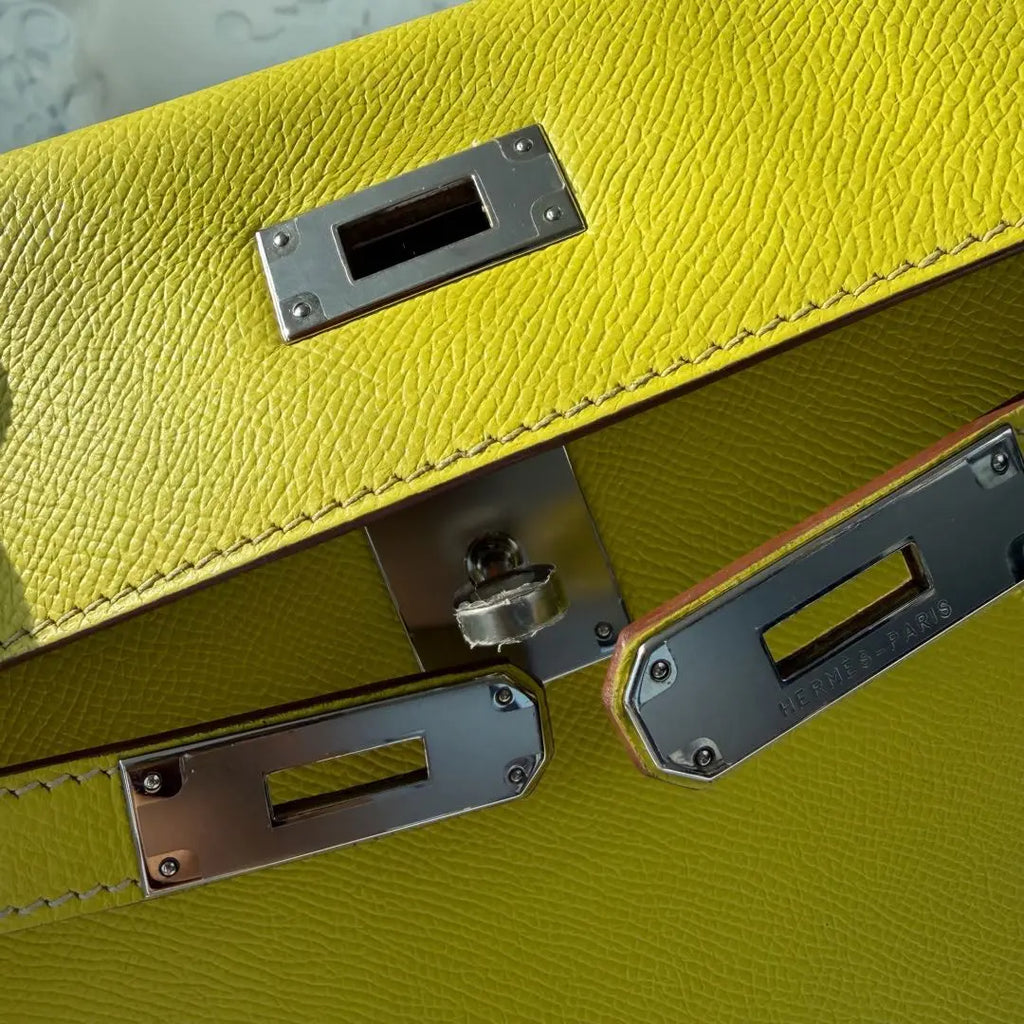 【#017】Pre-owned Hermès Kelly 28 Lime Epsom Leather Handbag HZ260211011