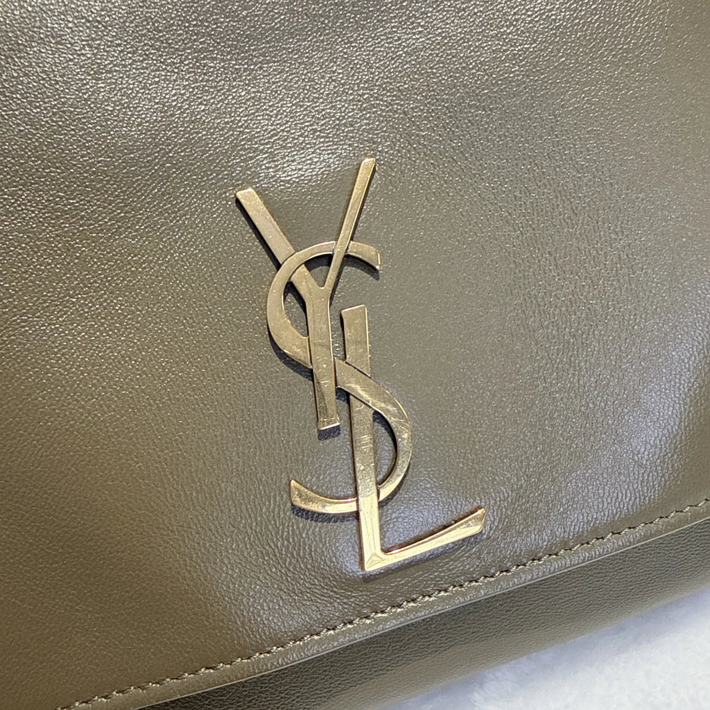 【#123】Pre-owned YSL Reversible Kate Medium Green Calfskin Crossbody Bag HZ2512250&&