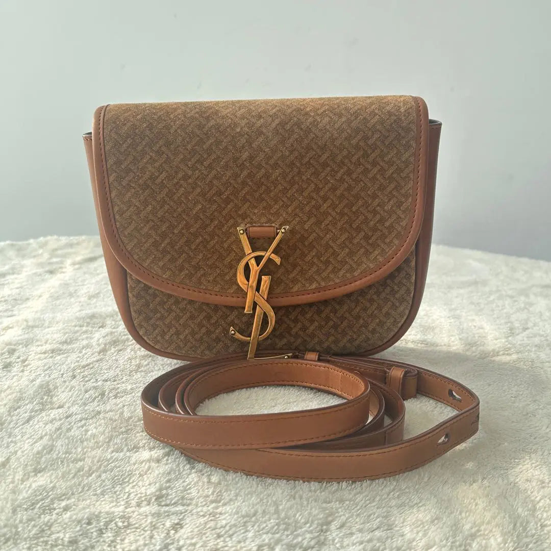 【#120】Pre-owned YSL KAIA Small Yellow Calfskin Crossbody Bag HZ2512030&&