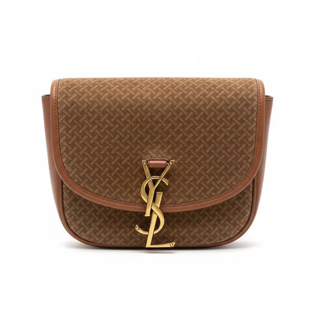 【#120】Pre-owned YSL KAIA Small Yellow Calfskin Crossbody Bag HZ2512030&&