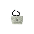 【#024】Pre-owned Chanel Mini White Lambskin Clutch with Chain Carabiner Bag HZ251107021