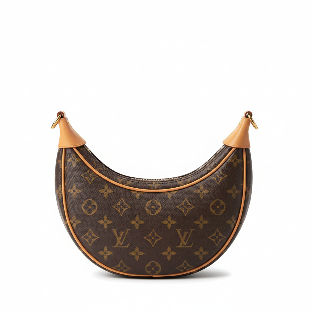 【#072】Pre-owned Louis Vuitton Loop Monogram Canvas Hobo Bag