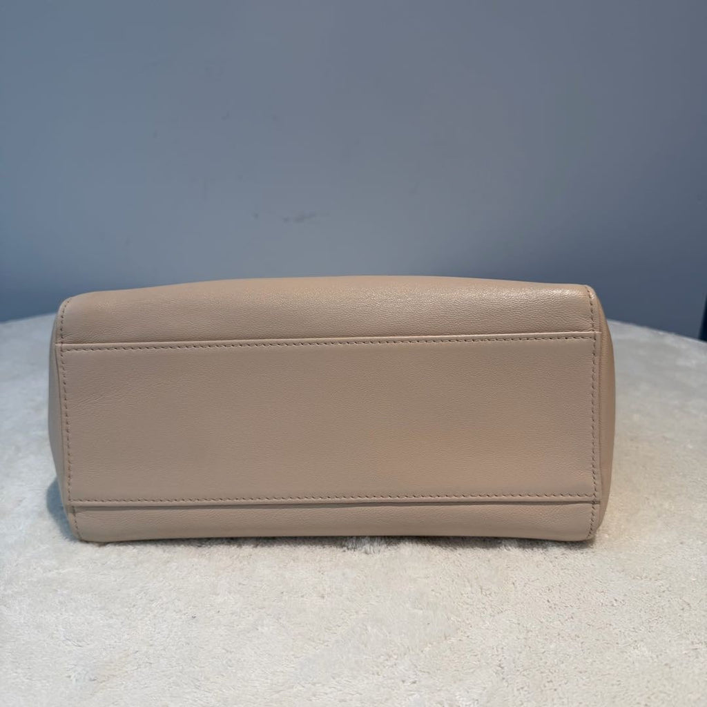 【#114】Pre-owned FENDI Peekaboo Small Latte Monster Python Leather Handbag&Shoulder Bag HZ251111018