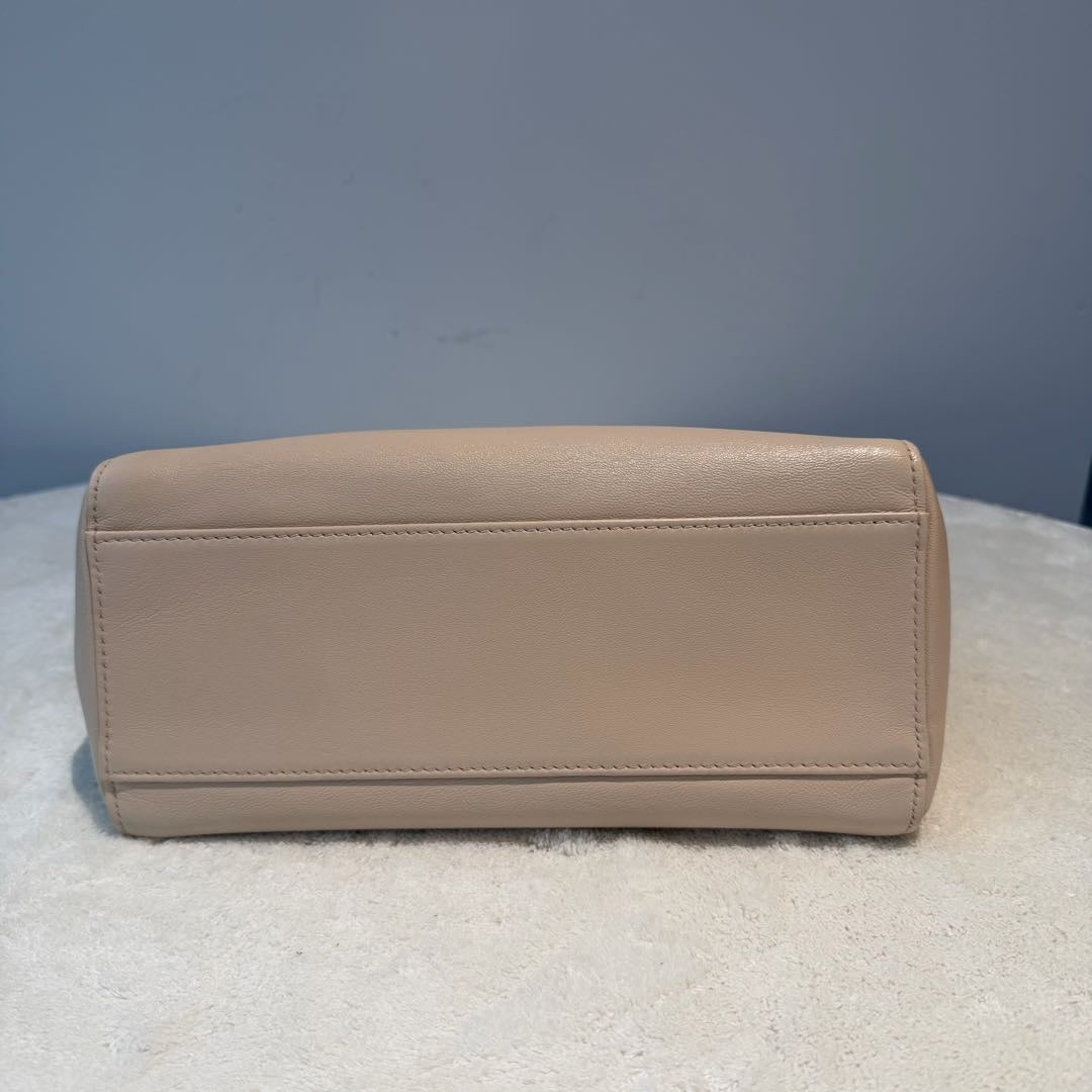 【#114】Pre-owned FENDI Peekaboo Small Latte Monster Python Leather Handbag&Shoulder Bag HZ251111018