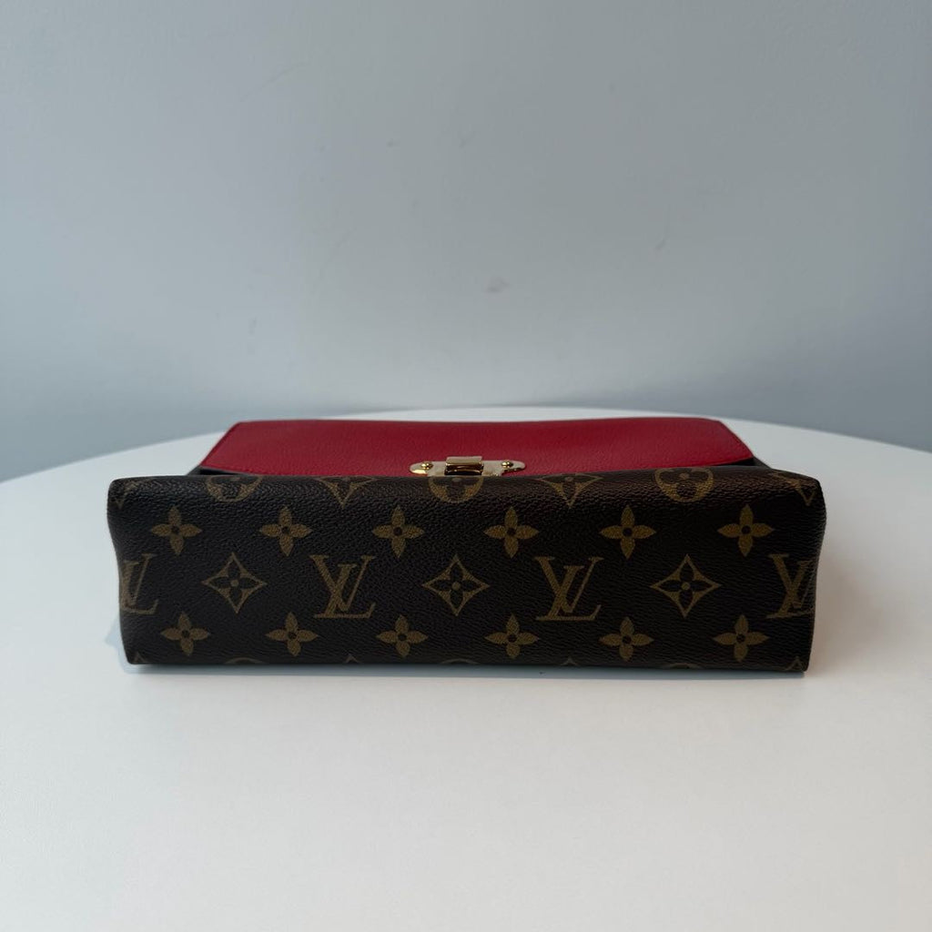 【#098】Pre-owned Louis Vuitton Saint Placide Monogram Canvas Red Leather Chain BagHZ2505010&&